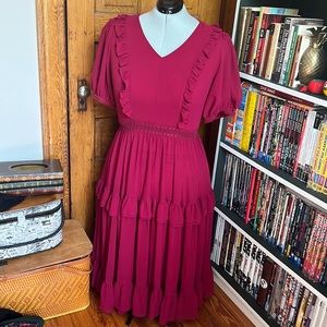 Rachelle Parcell Rapsberry Dress Size 2X